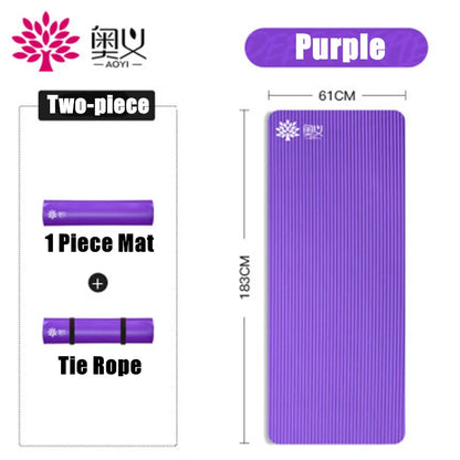 1830*610*10mm NBR Sport Extra Thick Non-slip Yoga Mat for fitness Pilates Gymnastics Mats Massage pad Exercise mat For Beginner