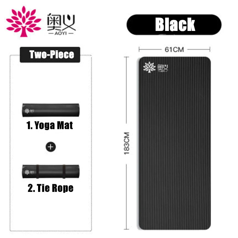 1830*610*10mm NBR Sport Extra Thick Non-slip Yoga Mat for fitness Pilates Gymnastics Mats Massage pad Exercise mat For Beginner