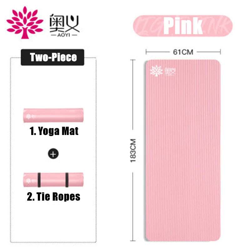 1830*610*10mm NBR Sport Extra Thick Non-slip Yoga Mat for fitness Pilates Gymnastics Mats Massage pad Exercise mat For Beginner