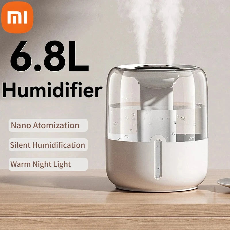 Xiaomi MIJIA 6.8L Large Capacity Humidifier USB Dual Mist For Home Dormitory Office Bedroom Desktop Night Light