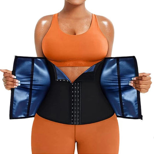 BurVogue Women Waist Trainer Trimmer Corset  Sweat Belly Band Sports Girdle Sauna Suit Waist Trimmer Sweat Bands for Stomach